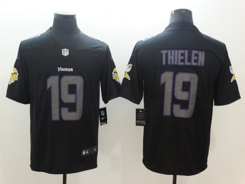 Men Minnesota Vikings #19 Thielen Nike Fashion Impact Black Color Rush Limited NFL Jerseys